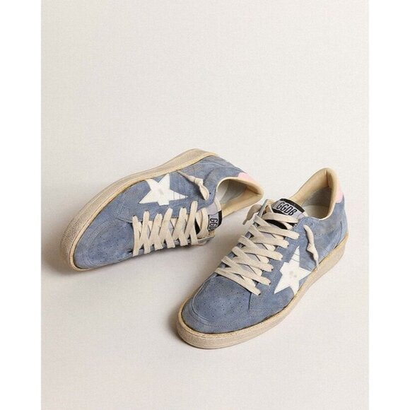Golden Goose Suede Blue and White Sneakers - Picture 13 of 16
